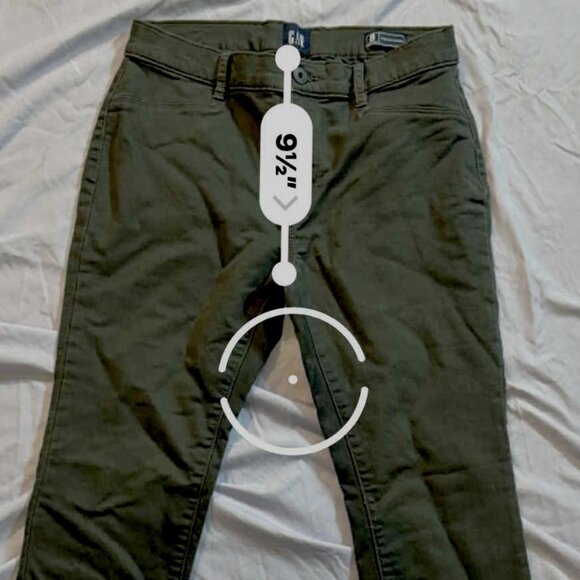 3 PAIRS Gap Skinny Stretch Cropped Khaki Pants - SIZE 8 (1 grey and 2 black) - Picture 8 of 12